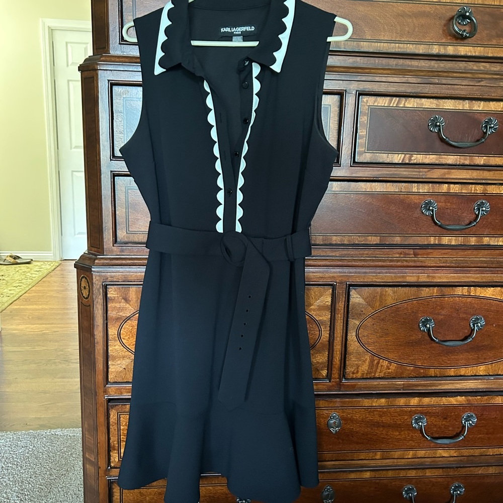 Karl Lagerfeld Black Sleeveless Dress